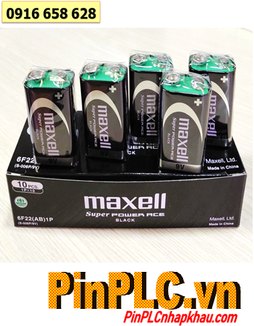 COMBO 1hộp=10viên Pin 9v Maxell 6F22(AB) Super Power ACE chính hãng _Giá chỉ 149.000/HỘP